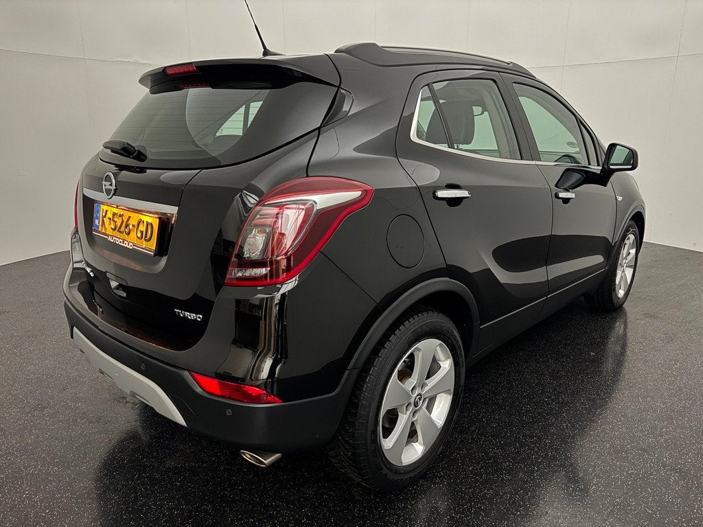 Opel Mokka X 1.4 AUT Turbo Innovation / Dakraam / Trekhaak /, Gebruikt, Leder en Stof, Zwart, 14 km/l
