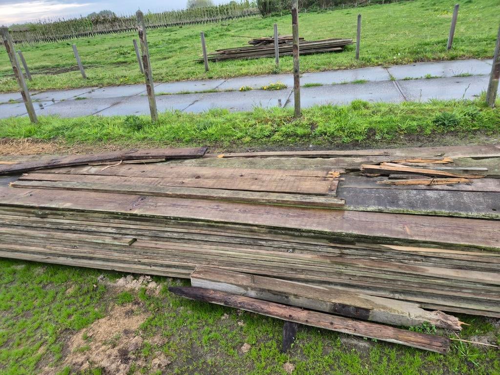 Gratis houtenplanken/kachelhout, Tuin en Terras, Ophalen
