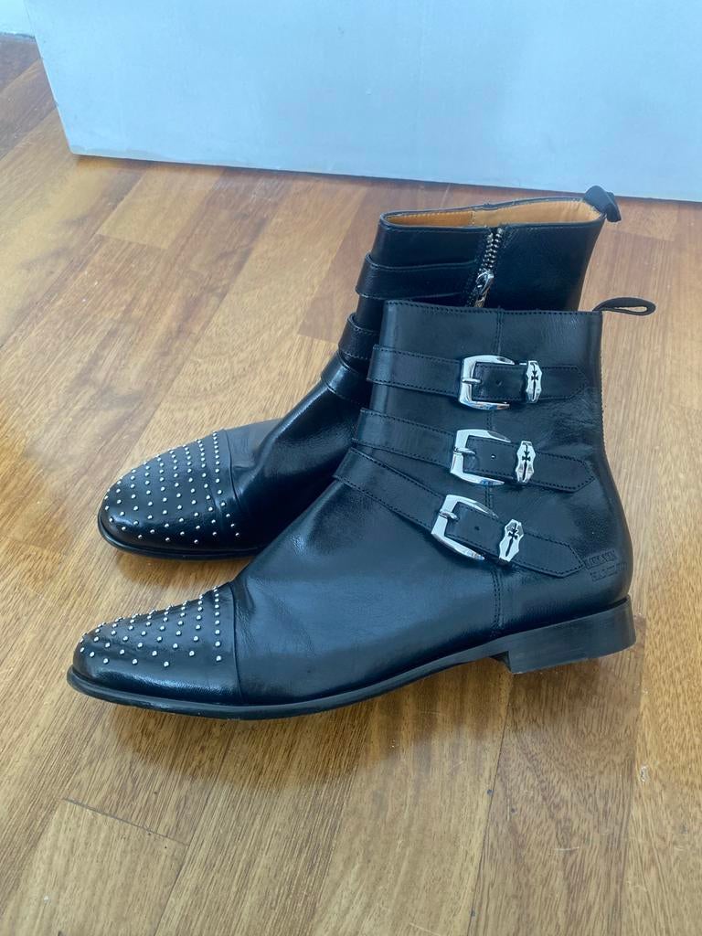 Melvin & Hamilton Selina 20 Zwarte Enkellaarzen Maat 42, Kleding | Dames, Schoenen, Ophalen of Verzenden, Zo goed als nieuw, Zwart