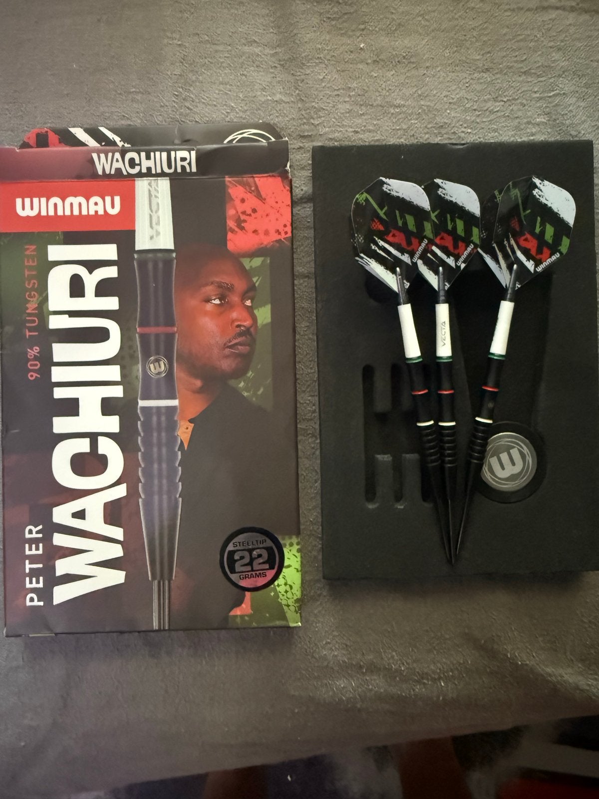 Winmau Peter Wright Wachuri Darts - 22 gram Steeltip, Sport en Fitness, Darts, Ophalen of Verzenden, Nieuw, Pijlen, Soft tip