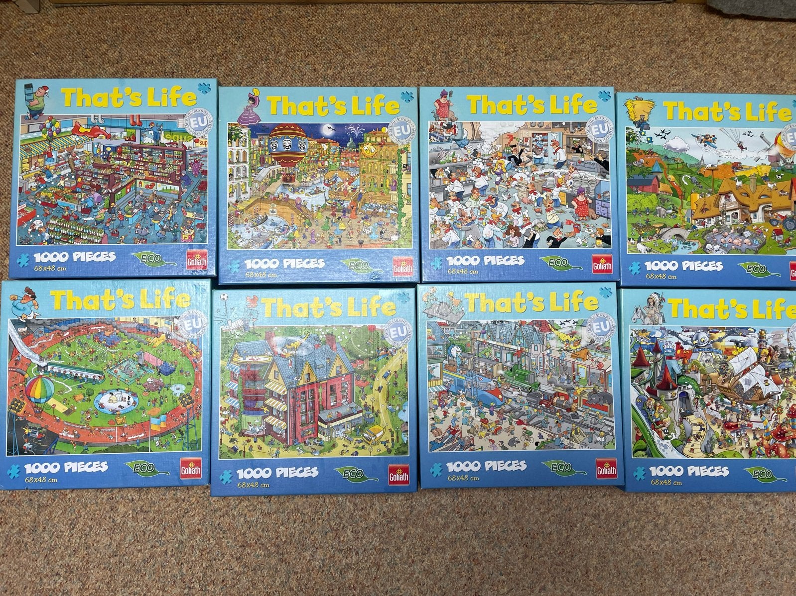 Goliath That's Life legpuzzels 1000 stukjes (diverse), Ophalen of Verzenden, 500 t/m 1500 stukjes, Zo goed als nieuw, Legpuzzel