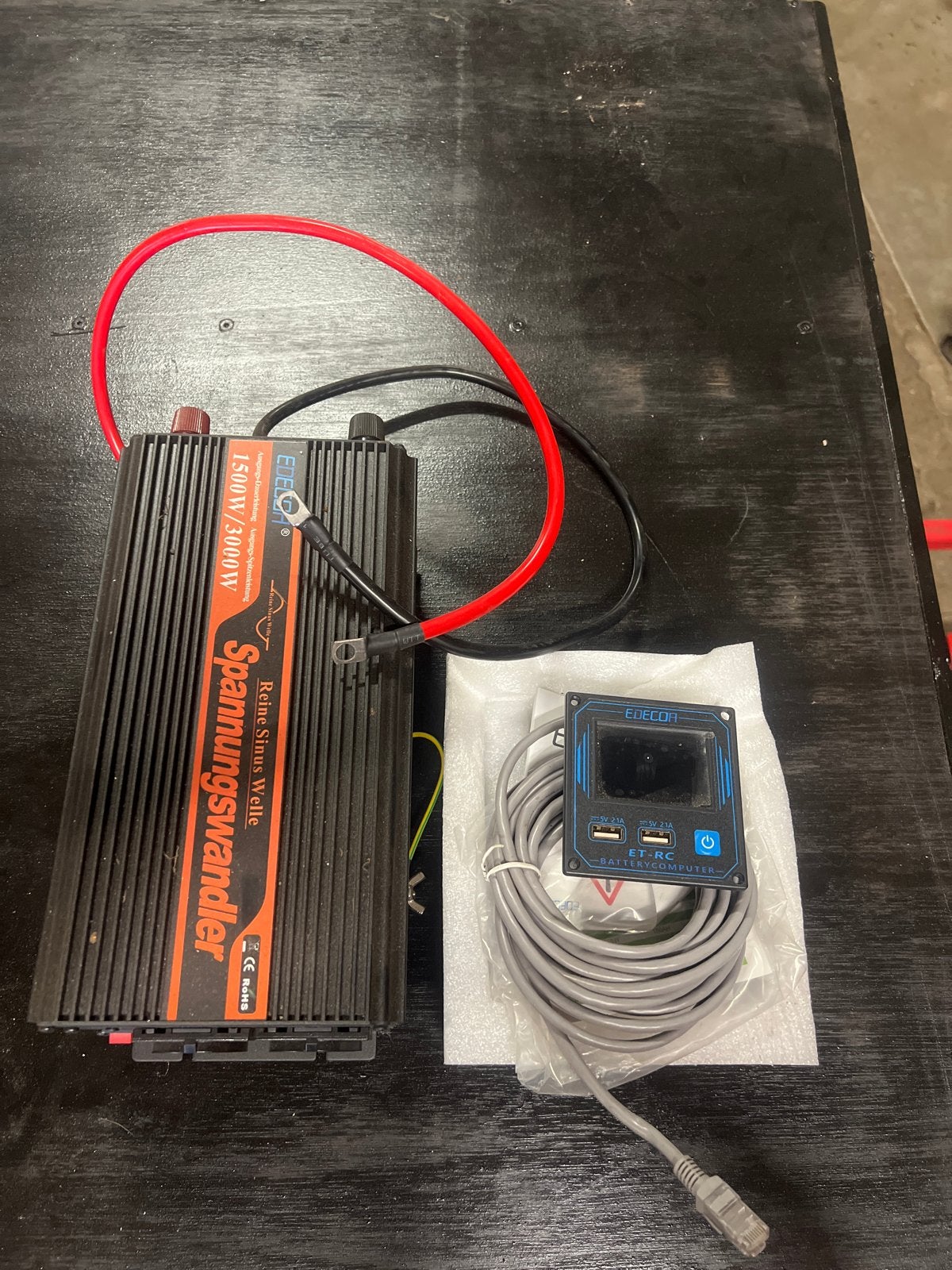 Edecoa 1500W/3000W Zuivere Sinus Omvormer Afstandsbediening, Ophalen of Verzenden, Gebruikt, Universele onderdelen