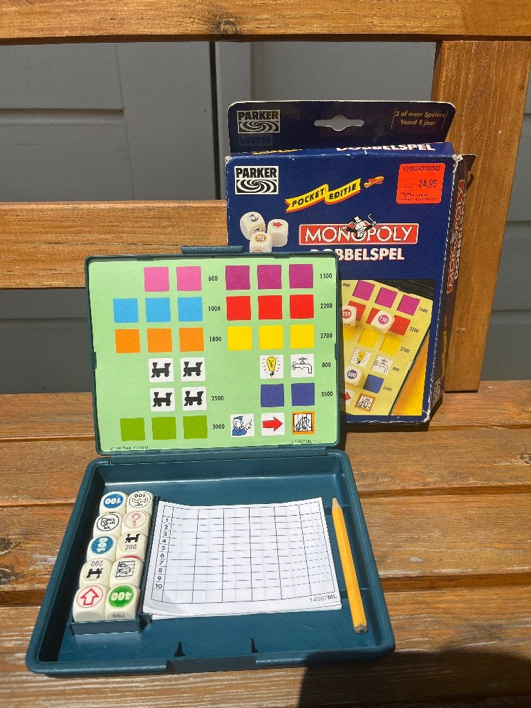 Vintage Monopoly dobbelspel Parker 1992 pocket editie, Ophalen of Verzenden, Reisspel