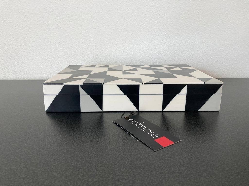 Diga Colmore Luxe decoratie box zwart/wit/grijs Nieuw!, Huis en Inrichting, Hout, Meerkleurig, Nieuw, Ophalen of Verzenden