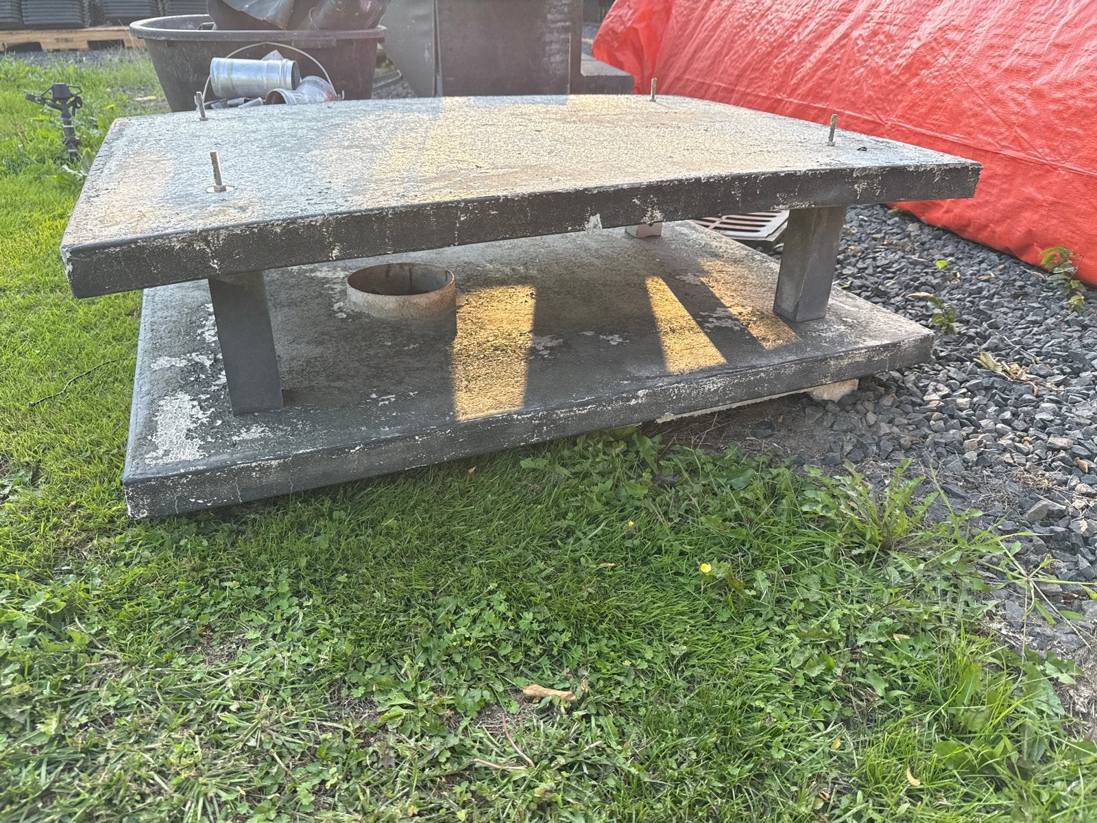 Fiberglas wediplaat schoorsteen afdekken, Ophalen, Gebruikt