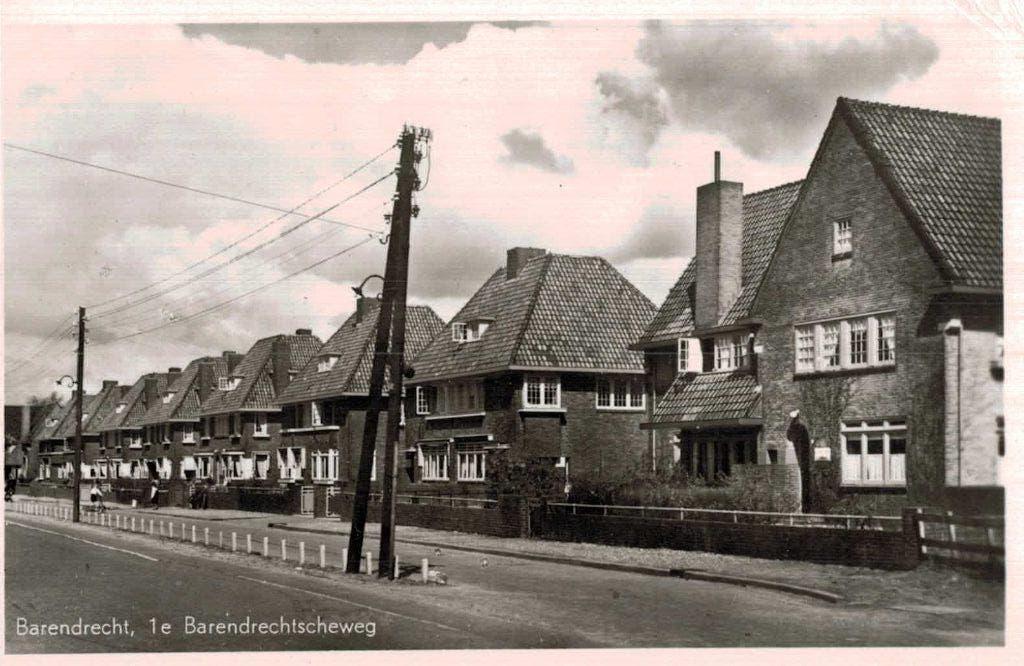 BARENDRECHT 1e Barendrechtscheweg, Verzamelen, Ansichtkaarten | Nederland, Ophalen of Verzenden, 1920 tot 1940, Ongelopen, Zuid-Holland