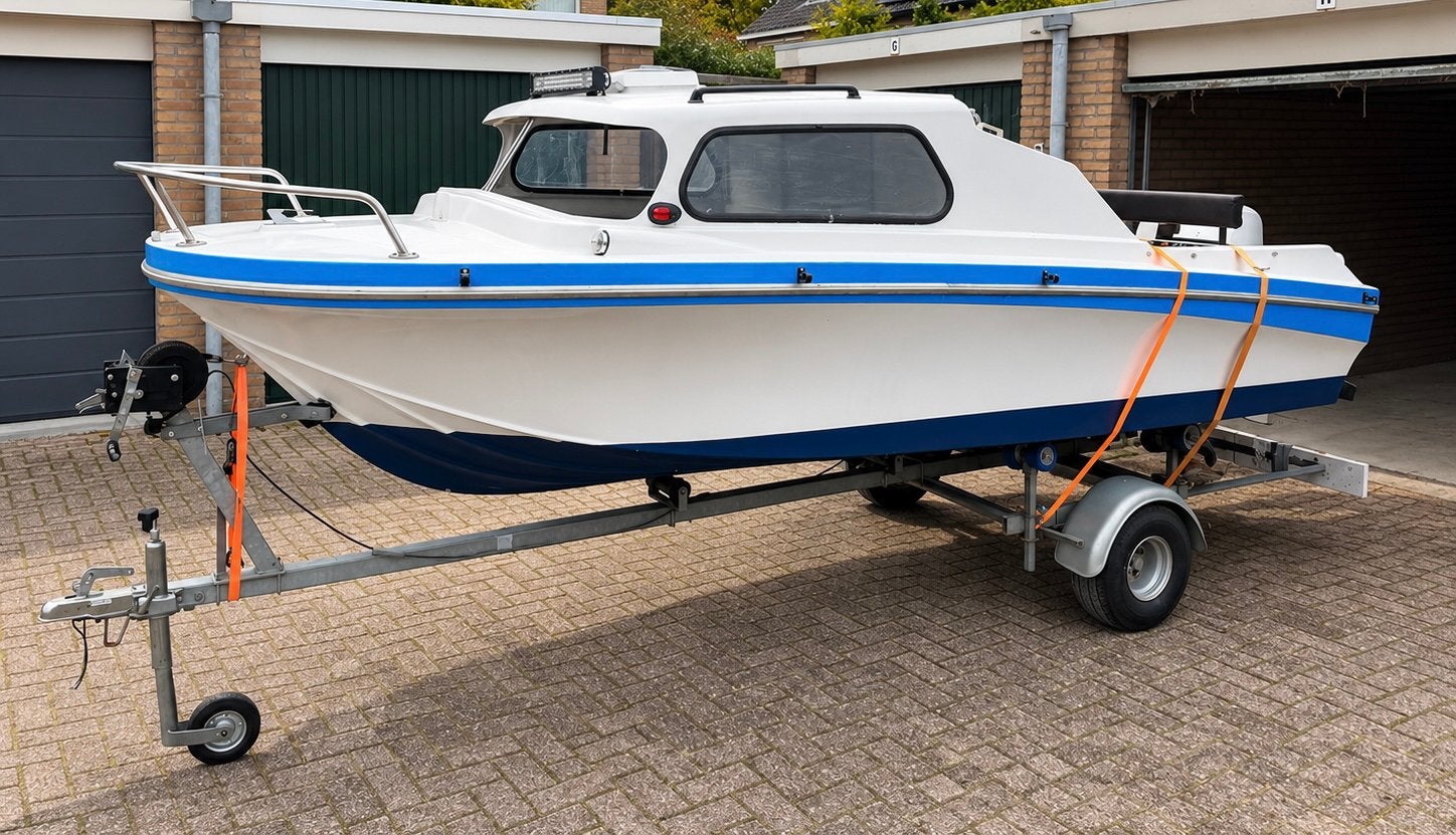 Jeanneau Sea Bird 450 – Suzuki 28 pk – trailer, Gebruikt, Kajuitboot, Buitenboordmotor, 5 m