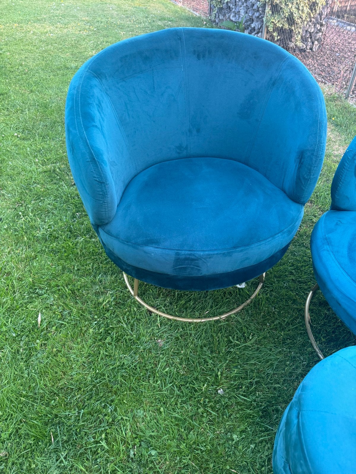 PTMD stoel 3x met een poef, Ophalen, Minder dan 75 cm, Zo goed als nieuw, 75 tot 100 cm