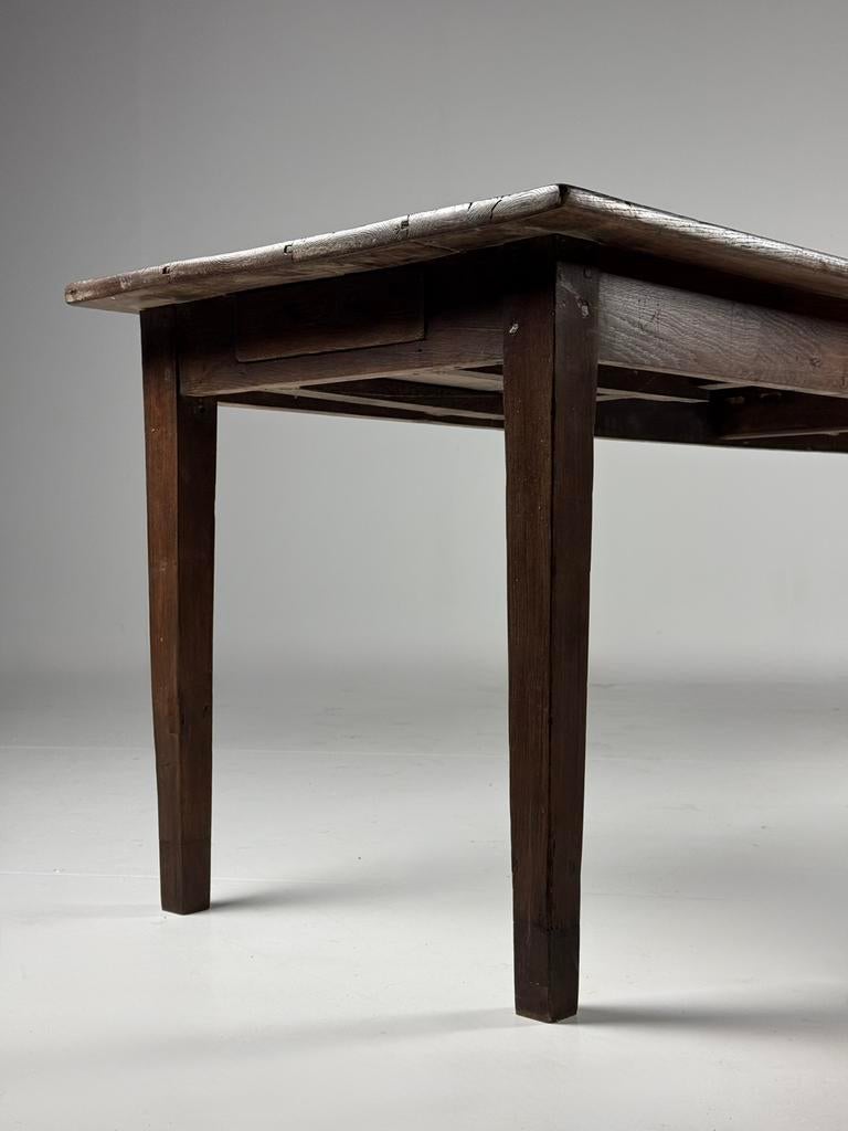 Franse eettafel antiek 19e eeuw eiken, Ophalen of Verzenden