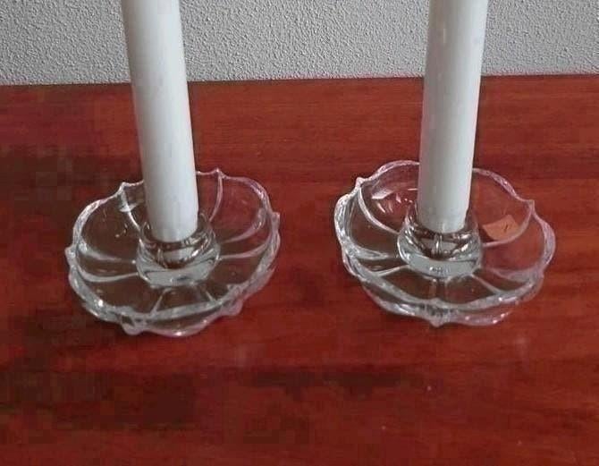 Paar vintage loodkristal kandelaars Nachtmann, Ophalen of Verzenden