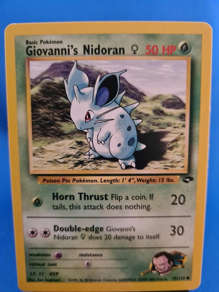 Giovanni's Nidoran  75/132 - Gym Challenge, Verzenden, Gebruikt