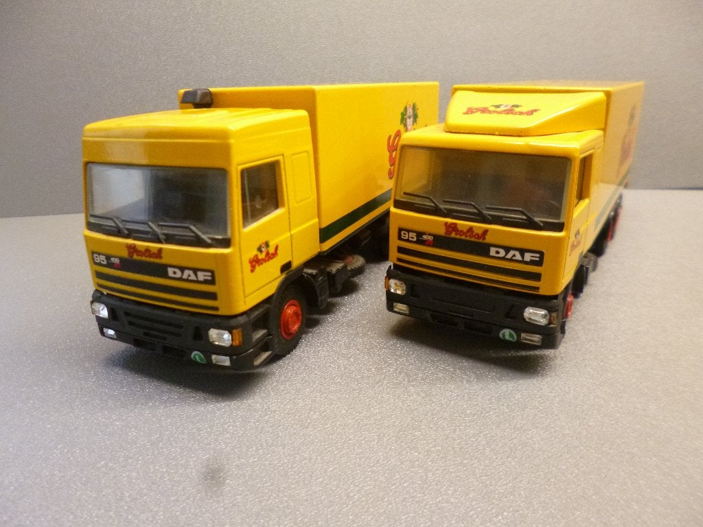 Mooi koppel Daf 95 Grolsch Lion, Ophalen of Verzenden, Zo goed als nieuw, Bus of Vrachtwagen, Lion Toys