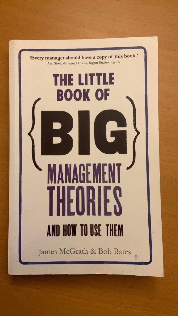 The little book of big management theories, Boeken, Ophalen of Verzenden, Zo goed als nieuw, Management
