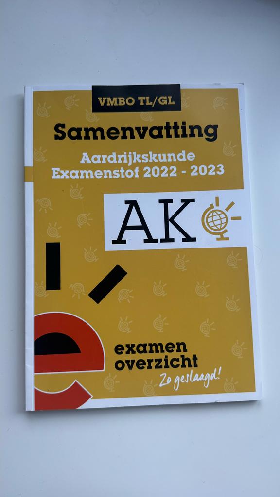 Aardrijkskunde samenvatting 2022/2023 VMBO TL/GL, Ophalen of Verzenden, Gamma, Zo goed als nieuw, MBO
