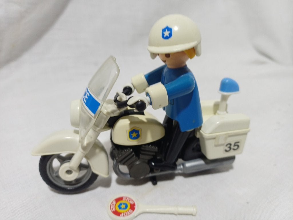 Playmobiel politiemotor, Kinderen en Baby's, Speelgoed | Playmobil, Ophalen of Verzenden, Gebruikt
