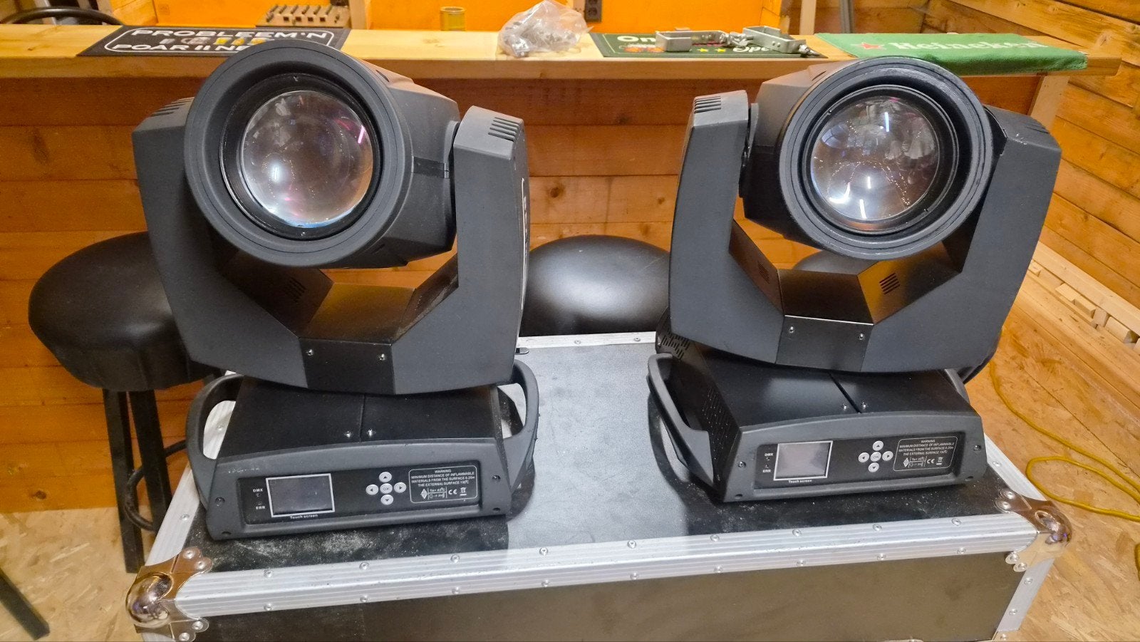 2x moving head beam 230, Ophalen, Zo goed als nieuw, Licht, Geluidgestuurd