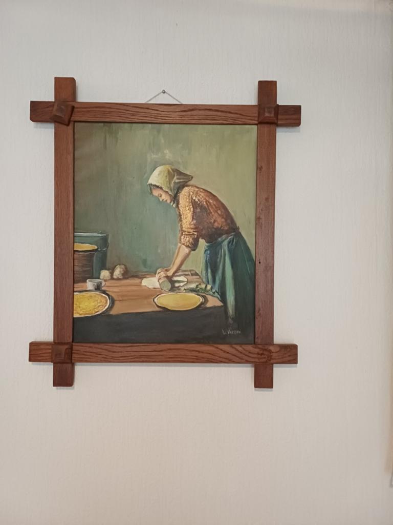 Schilderij van W.Vaessen., Antiek en Kunst, Kunst | Schilderijen | Klassiek, Ophalen of Verzenden