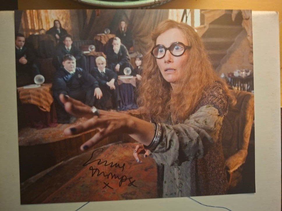 Gesigneerde foto Emma Thompson (Harry Potter), Ophalen of Verzenden, 1980 tot heden, Zo goed als nieuw, Overige onderwerpen