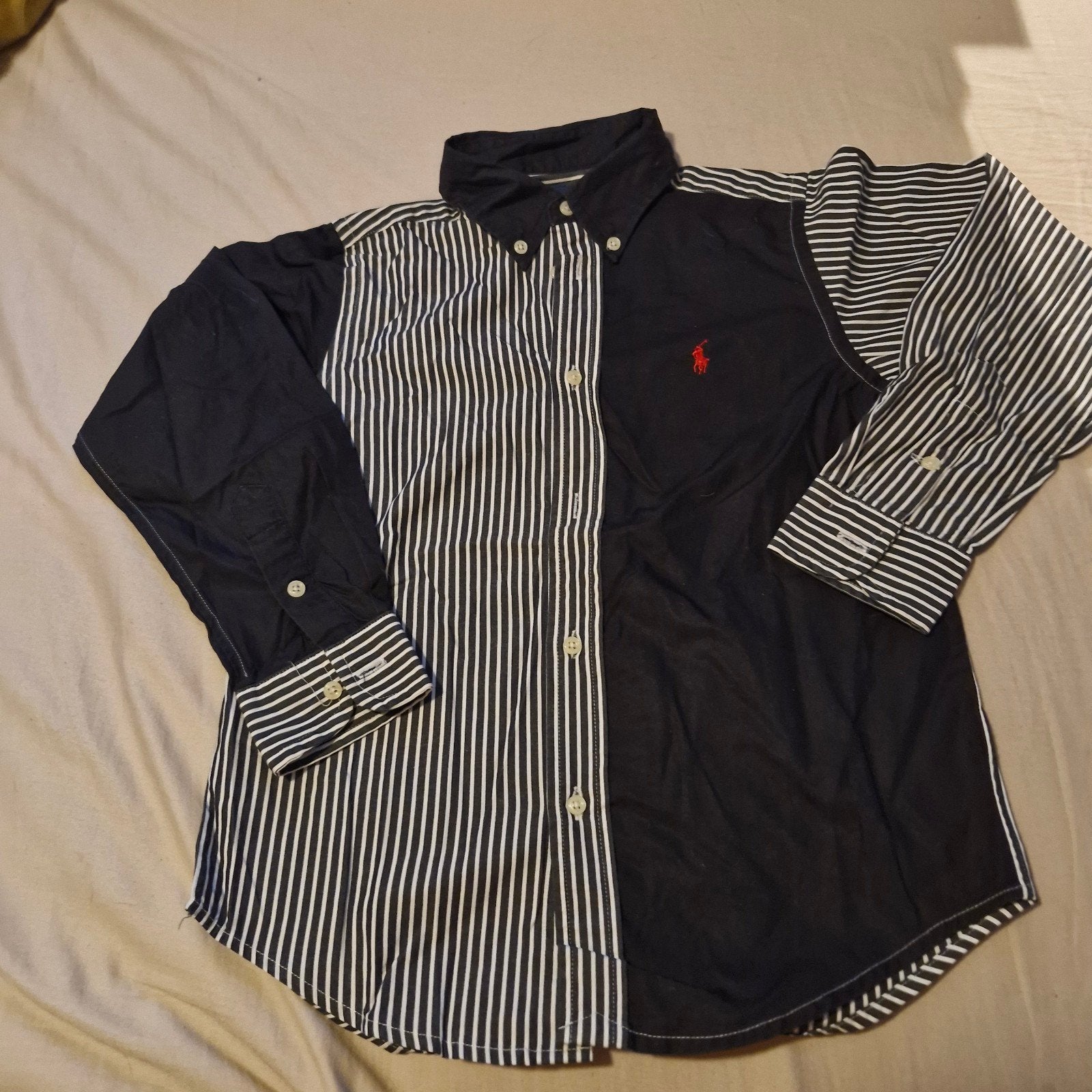 Ralph Lauren overhemd maat 116 - effen en streep stof, Overhemd of Blouse, Ophalen of Verzenden, Zo goed als nieuw, Jongen