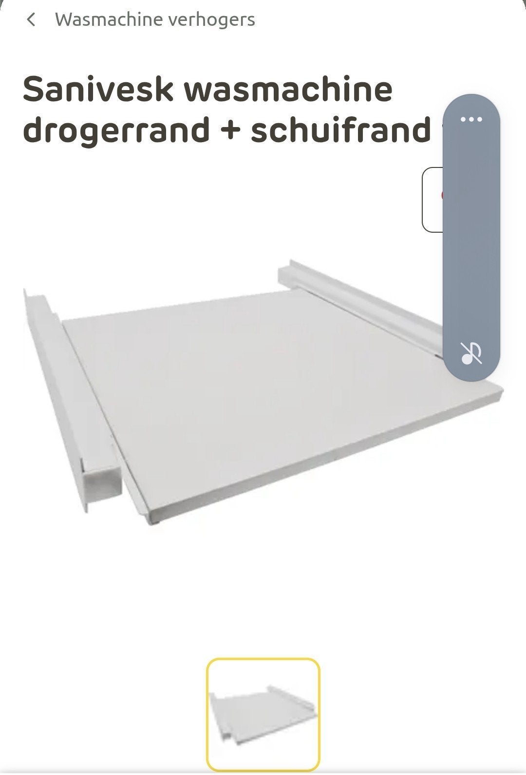Wasmachine Drogerrand met Schuifrand
(Sanivesk), Witgoed en Apparatuur, Onderdelen en Toebehoren, Ophalen