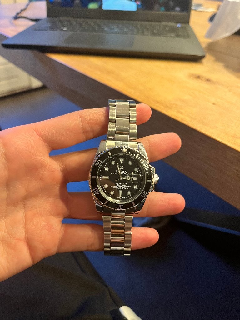 Rolex Submariner Zwart Nieuw, Sieraden, Tassen en Uiterlijk, Horloges | Dames, Staal, Verzenden, Polshorloge, Nieuw