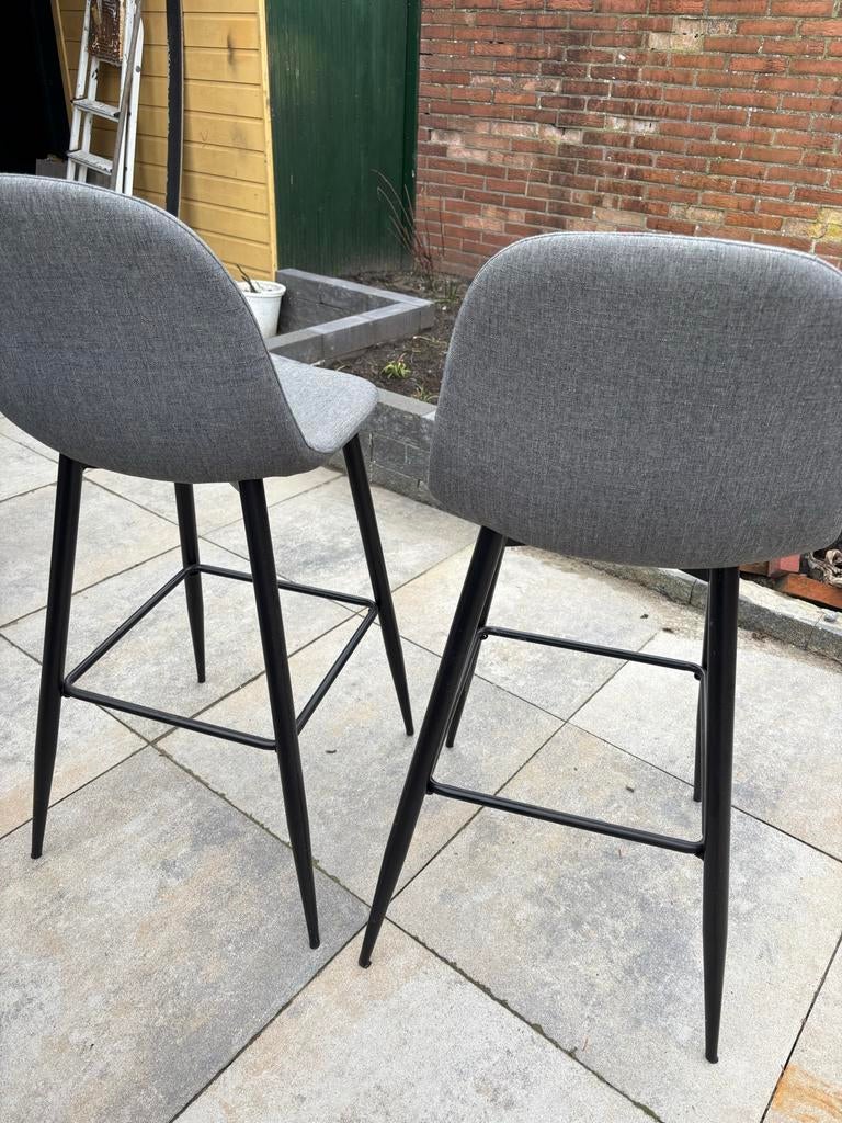 Zo goed als nieuwe barkrukken van Kwantum, Huis en Inrichting, Barkrukken, Ophalen, Met voetsteun, 60 tot 90 cm, Zo goed als nieuw