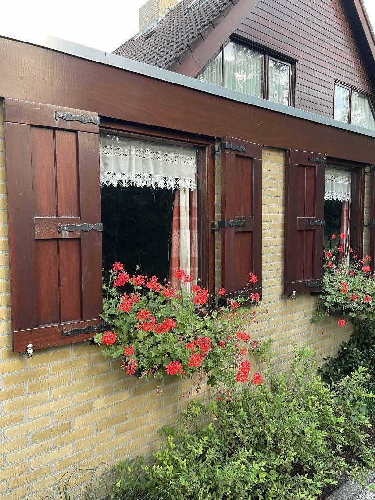 Houten luiken met antieke luikvastzetters., Ophalen, Gebruikt