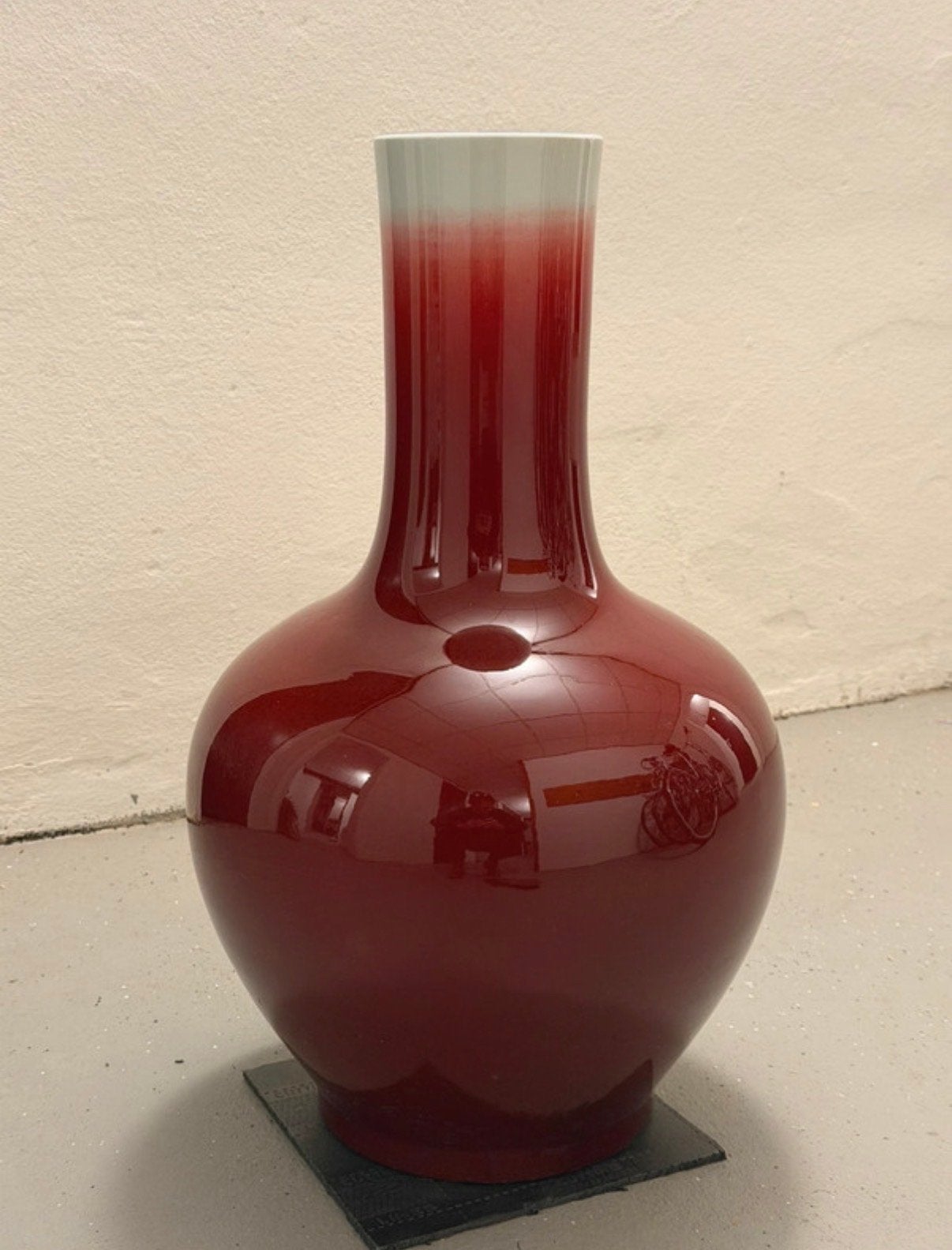 Zeldzame Chinese Qing-dynastie Ossenrood Vaas - 55cm, Ophalen of Verzenden