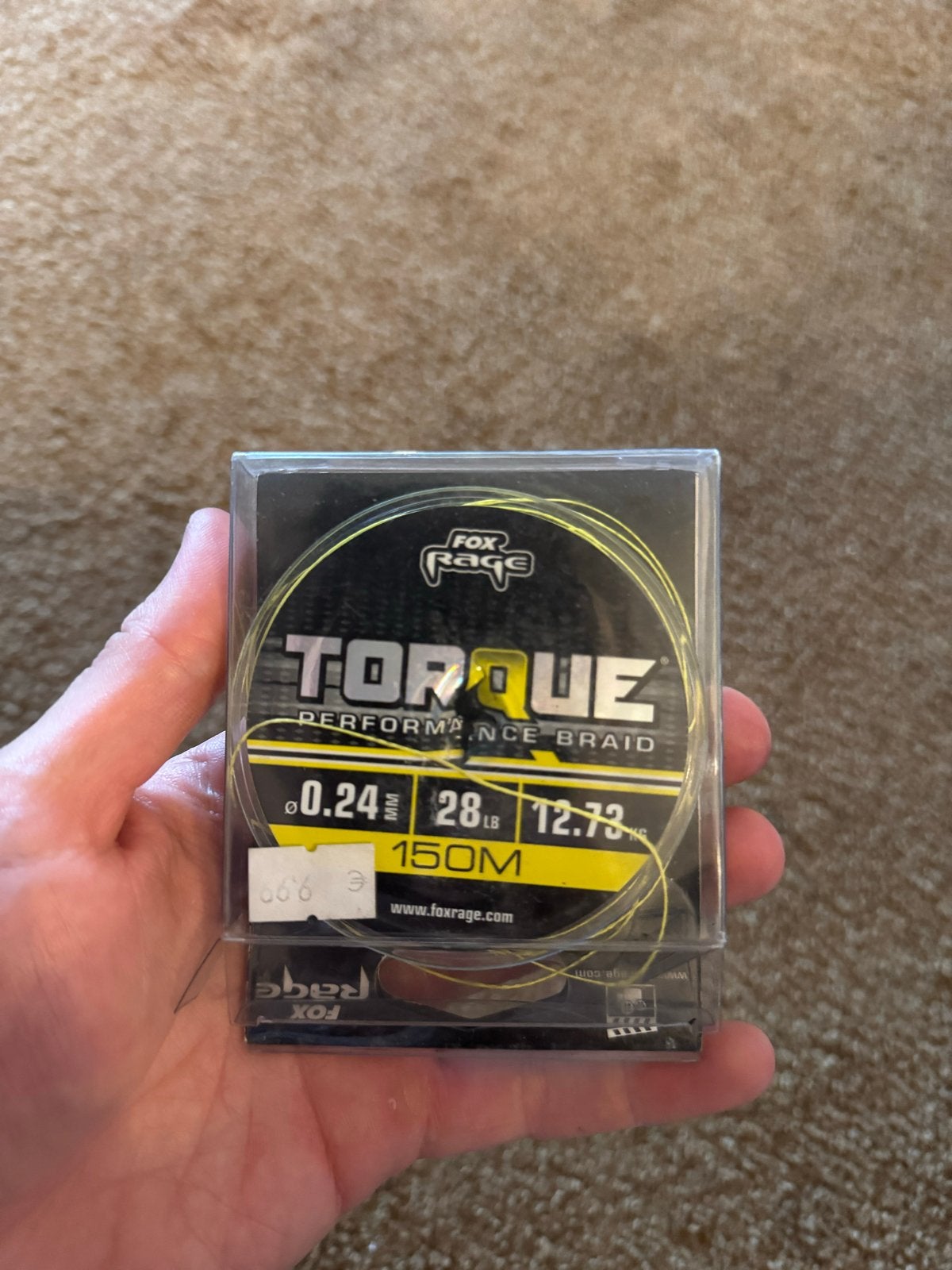 Fox Rage Torque Performance Braid 0.24mm 150m Vislijn, Watersport en Boten, Ophalen of Verzenden, Nieuw, Vislijn