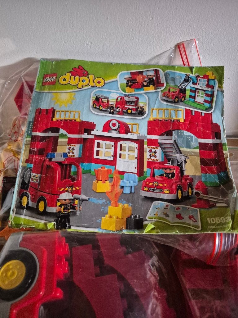 Duplo brandweerkazerne 10593 compleet, Overige thema's, Inclusief instructies, Ophalen of Verzenden, Zo goed als nieuw