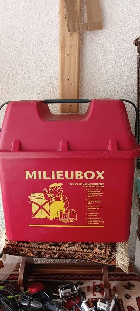 Vintage Milieubox uit 1992 - Rode Opbergbox, Ophalen of Verzenden, Gebruikt