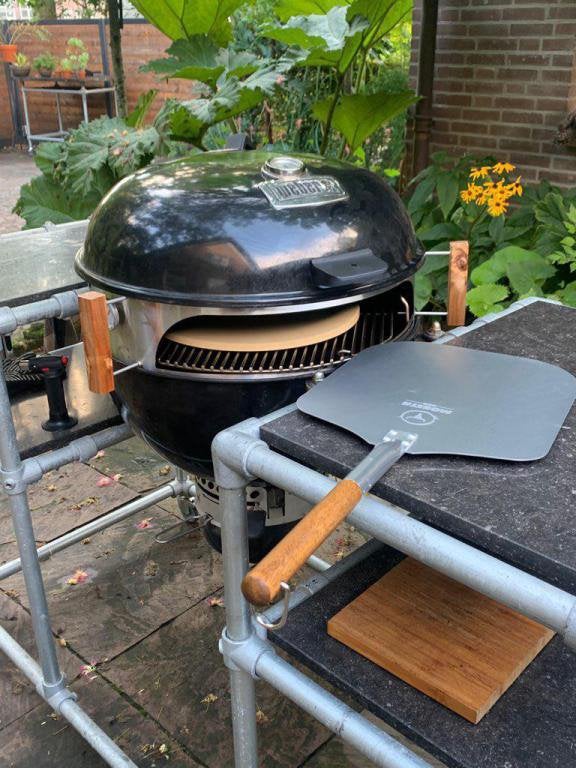 Complete pizza-oven voor Weber. Pizzaset houtovenpizza, Ophalen, Zo goed als nieuw