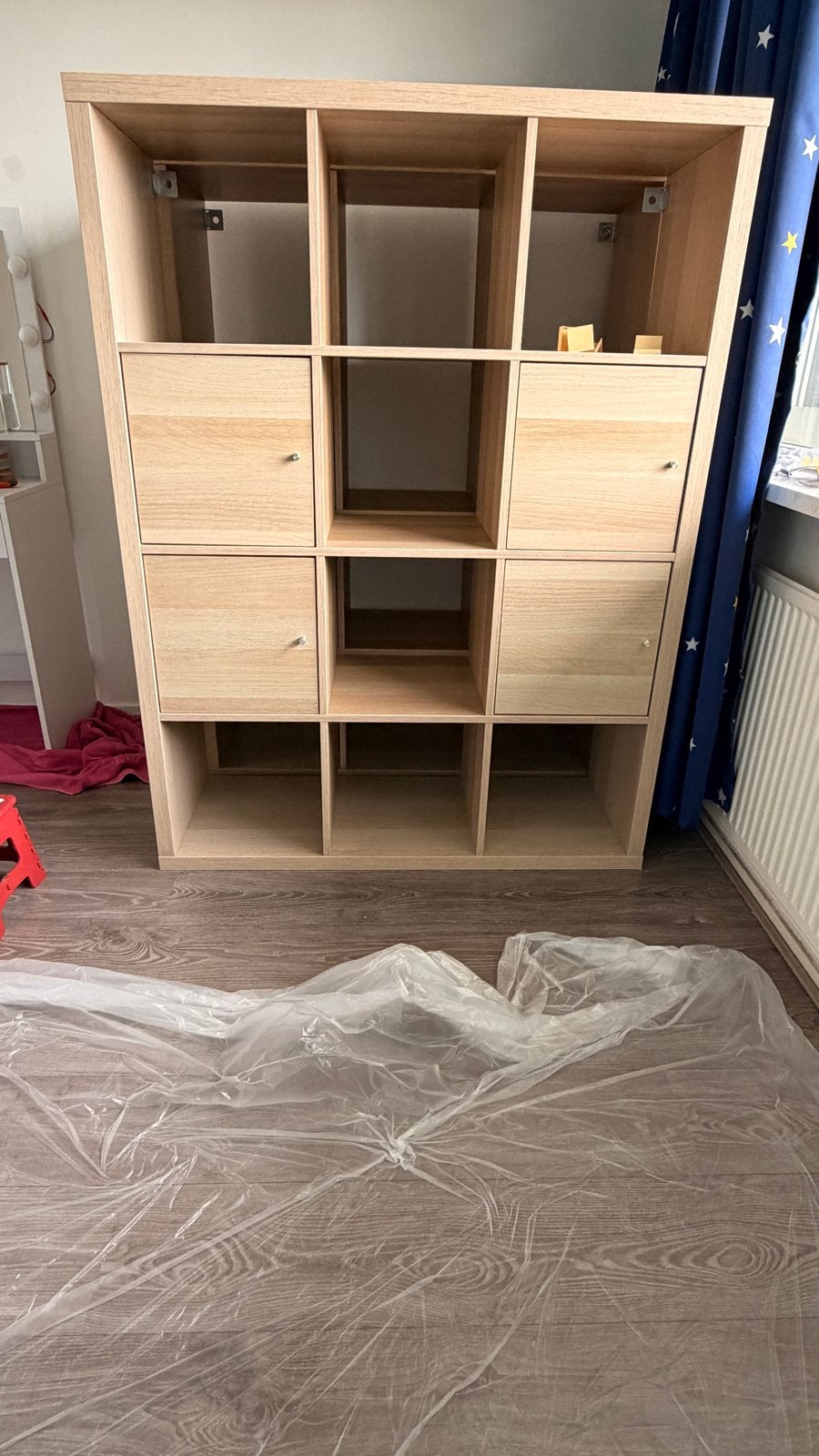 IKEA Kallax 12 vakken kast met 4 deurtjes, Ophalen, Zo goed als nieuw