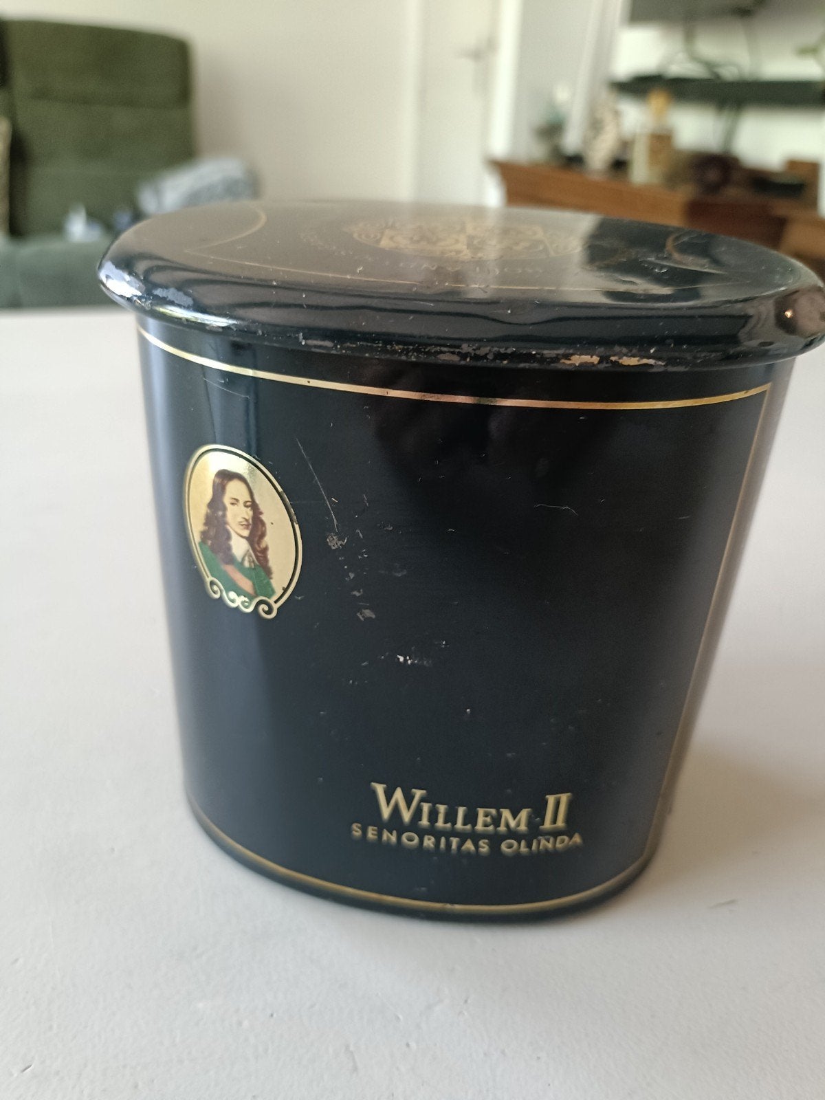 Willem 2 tabaksblik, Verzamelen, Blikken, Ophalen of Verzenden, Gebruikt, Overige
