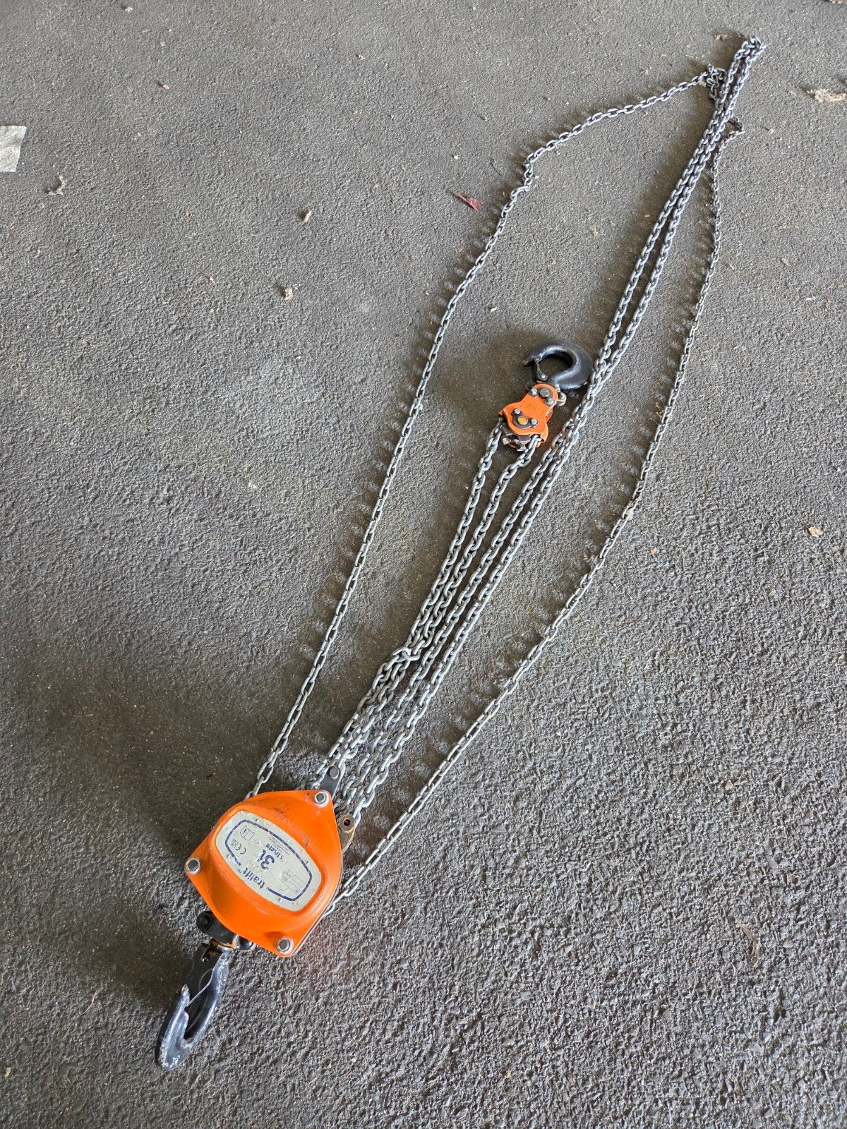 Kettingtakel Tralift 3.0 ton - Handmatig, Ophalen of Verzenden, Gebruikt, Handmatig