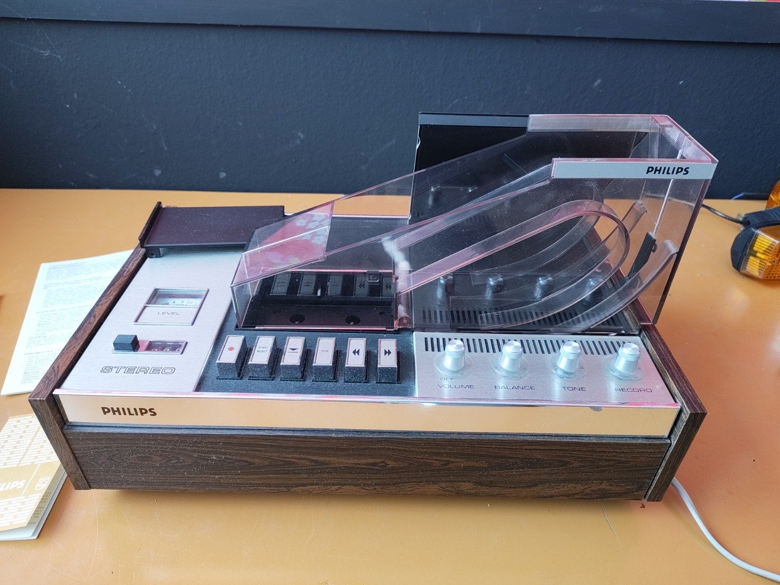 Vintage Philips N2401  N6711 St. Cassette Recorder/Changer, Audio, Tv en Foto, Cassettedecks, Enkel, Philips, Tape counter, Ophalen of Verzenden