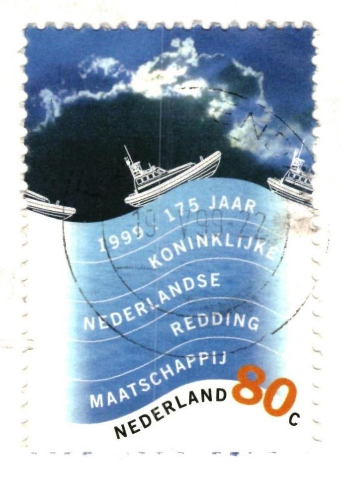 988064 Katwijk _Gelopen met mooie zegel _175 jaar KNRM 1999, Verzamelen, Ophalen of Verzenden, 1980 tot heden, Gelopen, Zuid-Holland