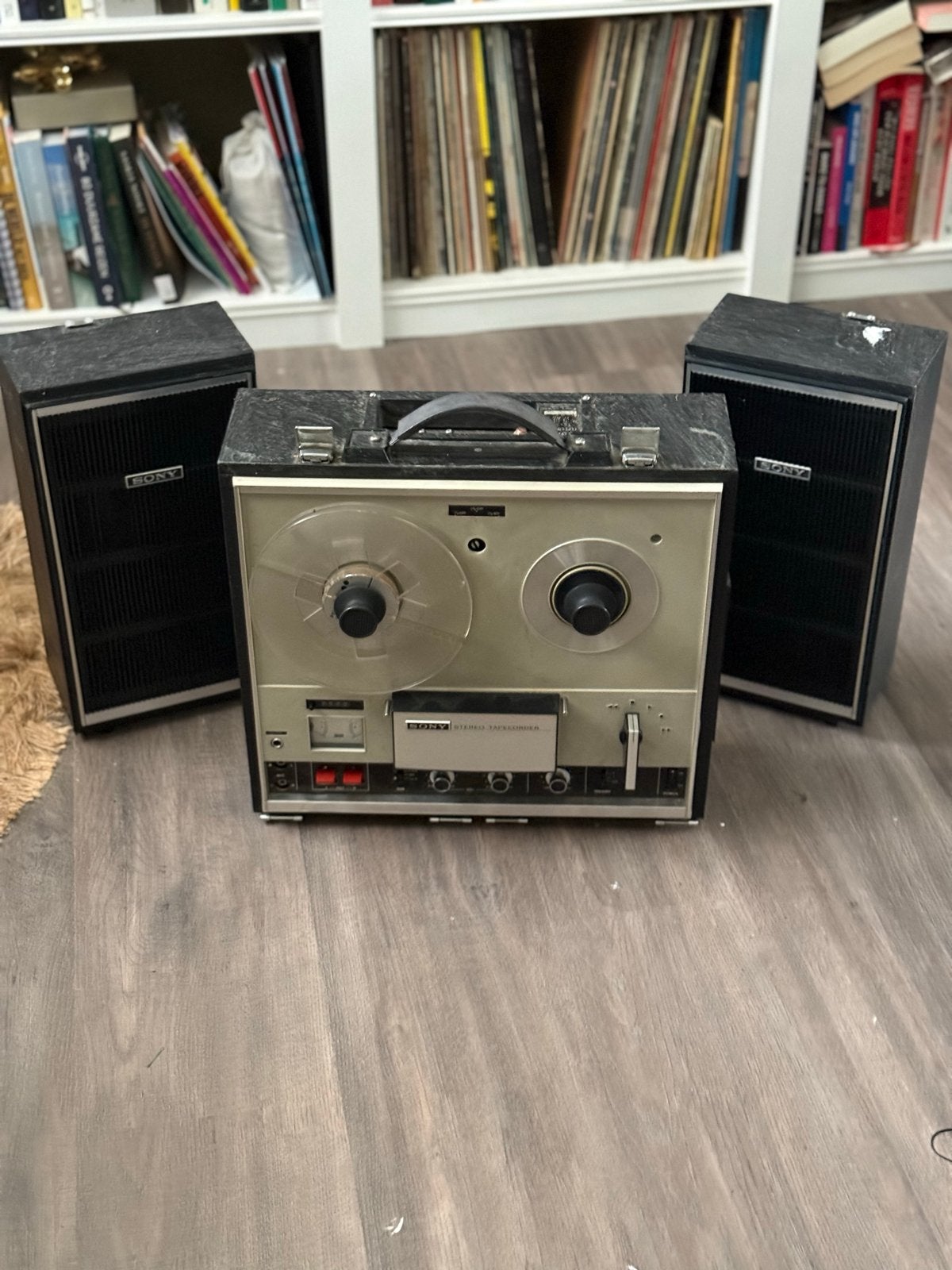Vintage Sony TC-252 Stereo Taperecorder met speakers, Audio, Tv en Foto, Bandrecorders, Ophalen of Verzenden, Bandrecorder