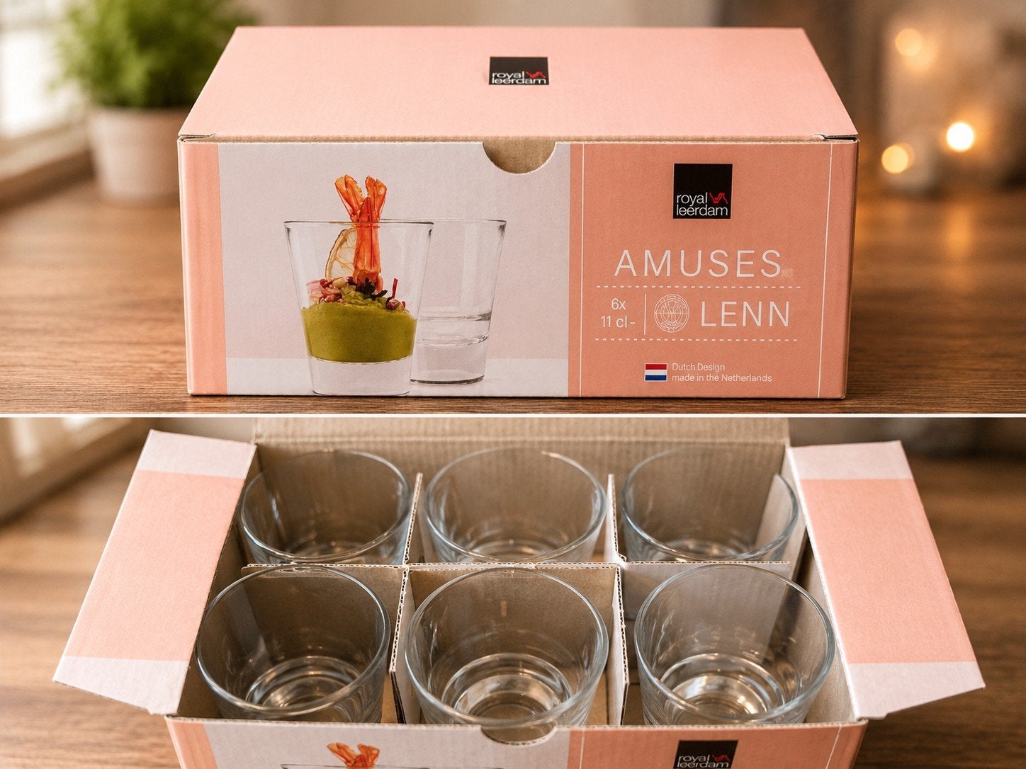 Royal Leerdam Amuses LENN - 6x 11 cl amuseglaasjes, Huis en Inrichting, Overige typen, Ophalen of Verzenden, Nieuw, Glas