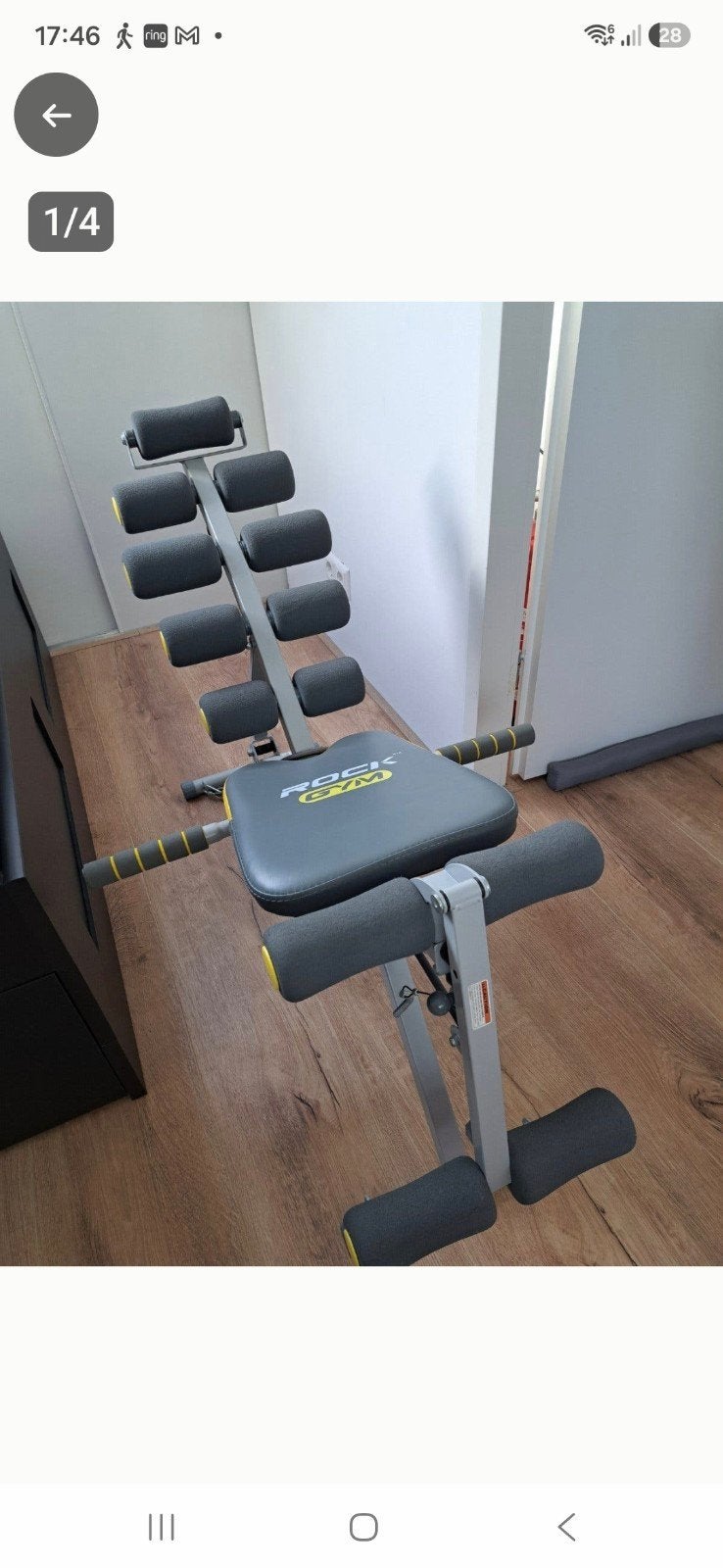 Rock Gym buikspierbank - Zo goed als nieuw, Ophalen, Zo goed als nieuw, Buik, Fitnessbank