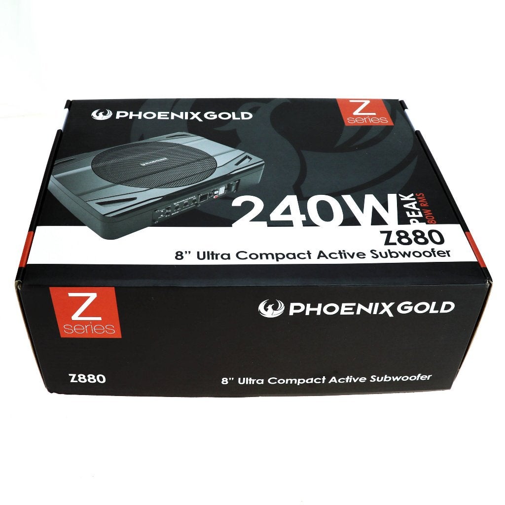 Phoenix Gold Z880 8″ Slim Active Subwoofer underseat, Hifi-Focus, Aalsmeerderweg 173 1432 CL, Aalsmeer, Nieuw, Ophalen of Verzenden