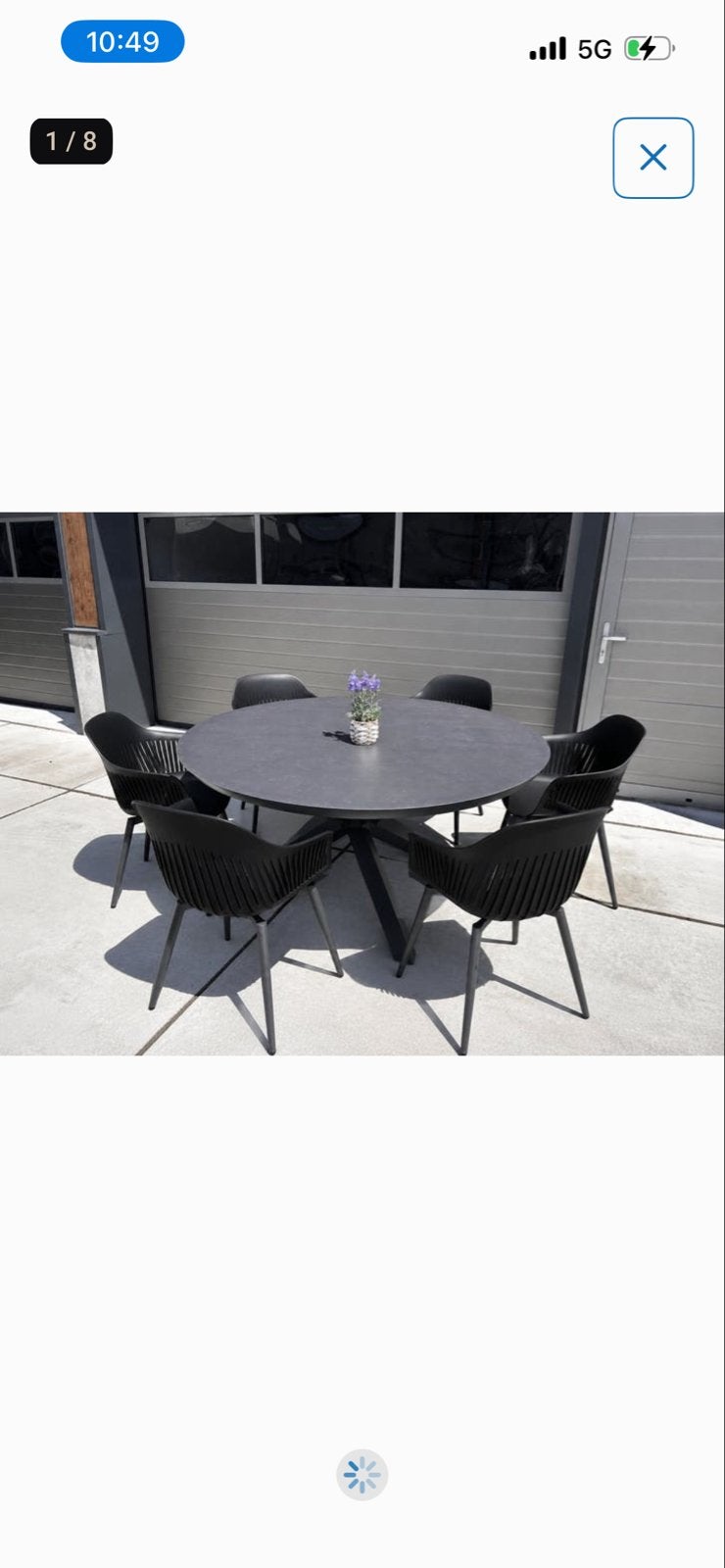 Nieuwe Life Style tuinset: dining tafel 150cm + 6 stoelen, Ophalen, Overige materialen, ., 6 zitplaatsen
