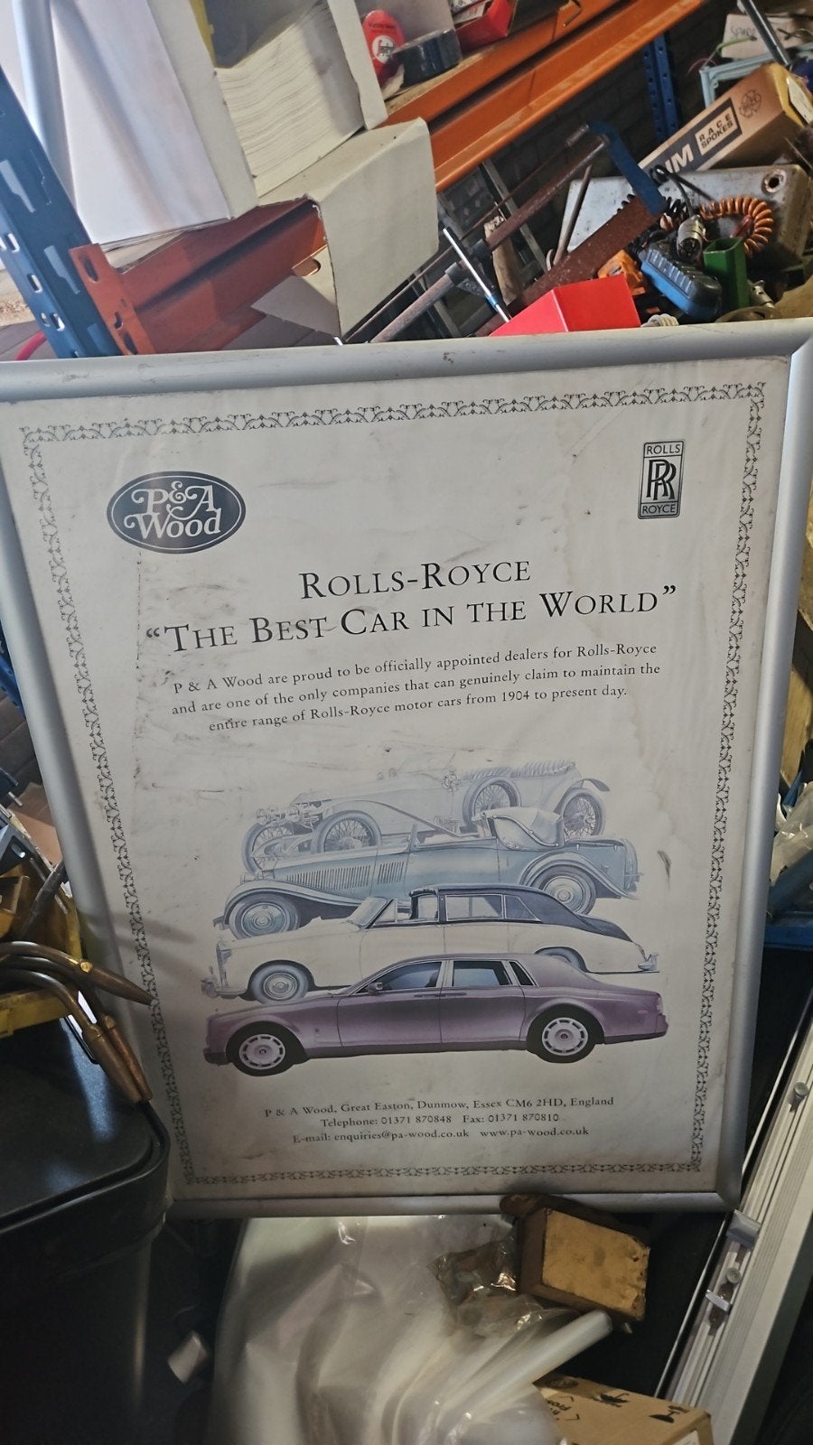 Rolls royce reclame bord, Ophalen of Verzenden, Reclamebord