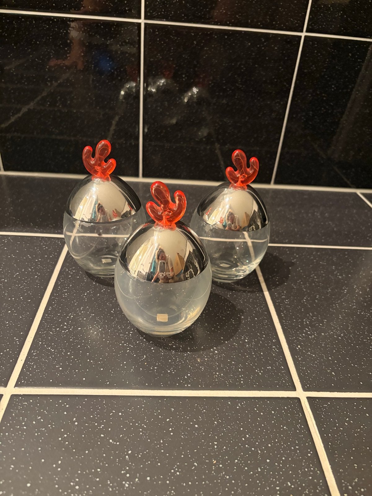 3 mini potjes Alessi - Suikerpotjes of decoratie, Ophalen