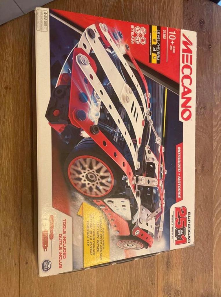 Meccano Supercar 25-in-1 Gemotoriseerd Bouwpakket, Kinderen en Baby's, Speelgoed | Educatief en Creatief, Ophalen of Verzenden