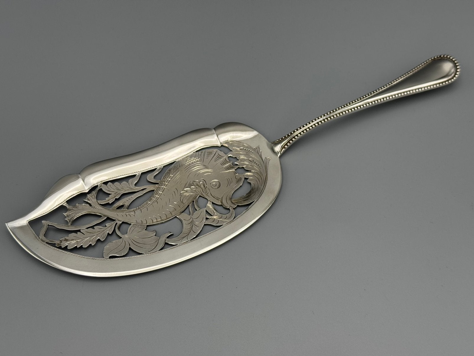 Zilveren visschep, Antiek en Kunst, Antiek | Goud en Zilver, Ophalen of Verzenden, Zilver