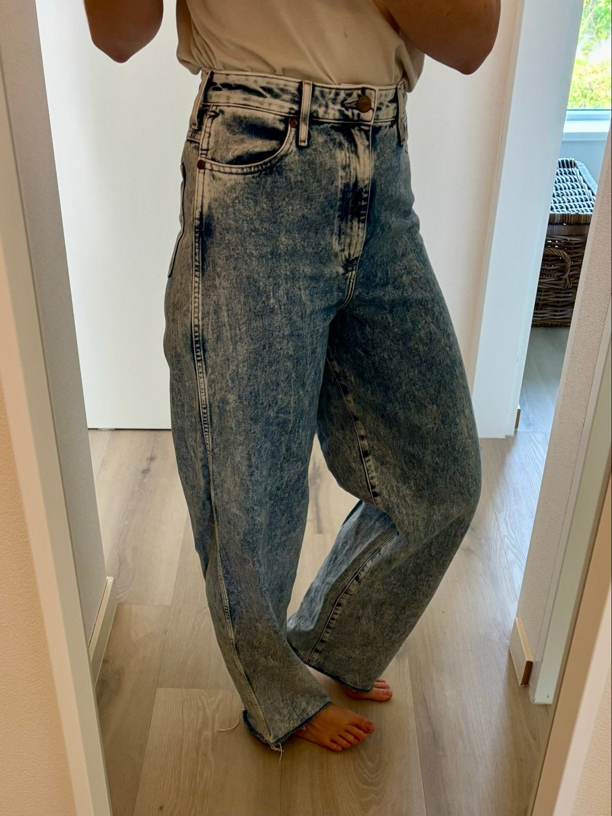 Wrangler Barrel Jeans W27 L32, Ophalen of Verzenden, Zo goed als nieuw, Blauw, W27 (confectie 34) of kleiner