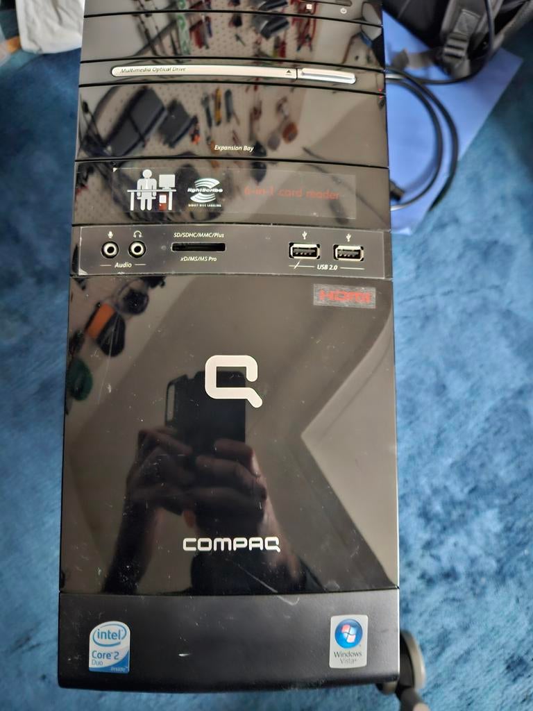 Compaq Tower PC 500GB hdd 3GB ram core2 duo E7300, Ophalen, Gebruikt, HDD, Intel Core 2 Duo