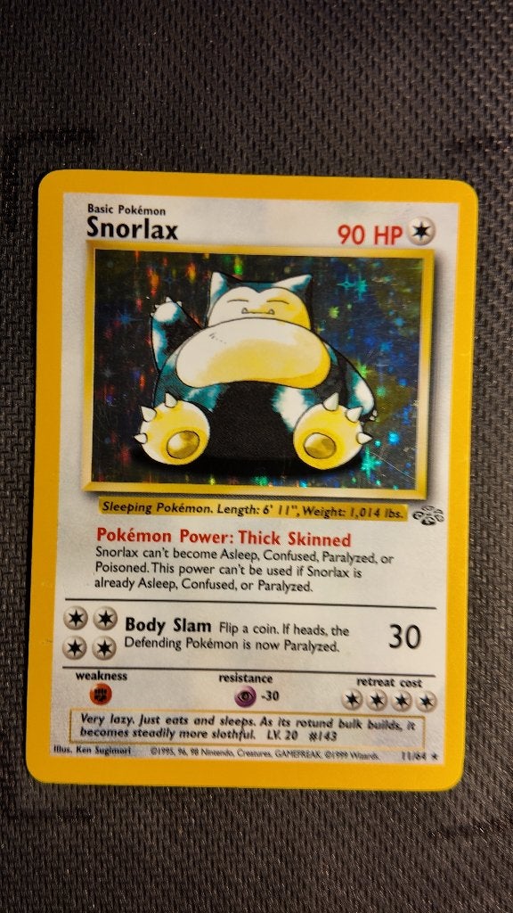Snorlax 11 Jungle | Pokemon kaart, Ophalen, Zo goed als nieuw, Losse kaart, Foil