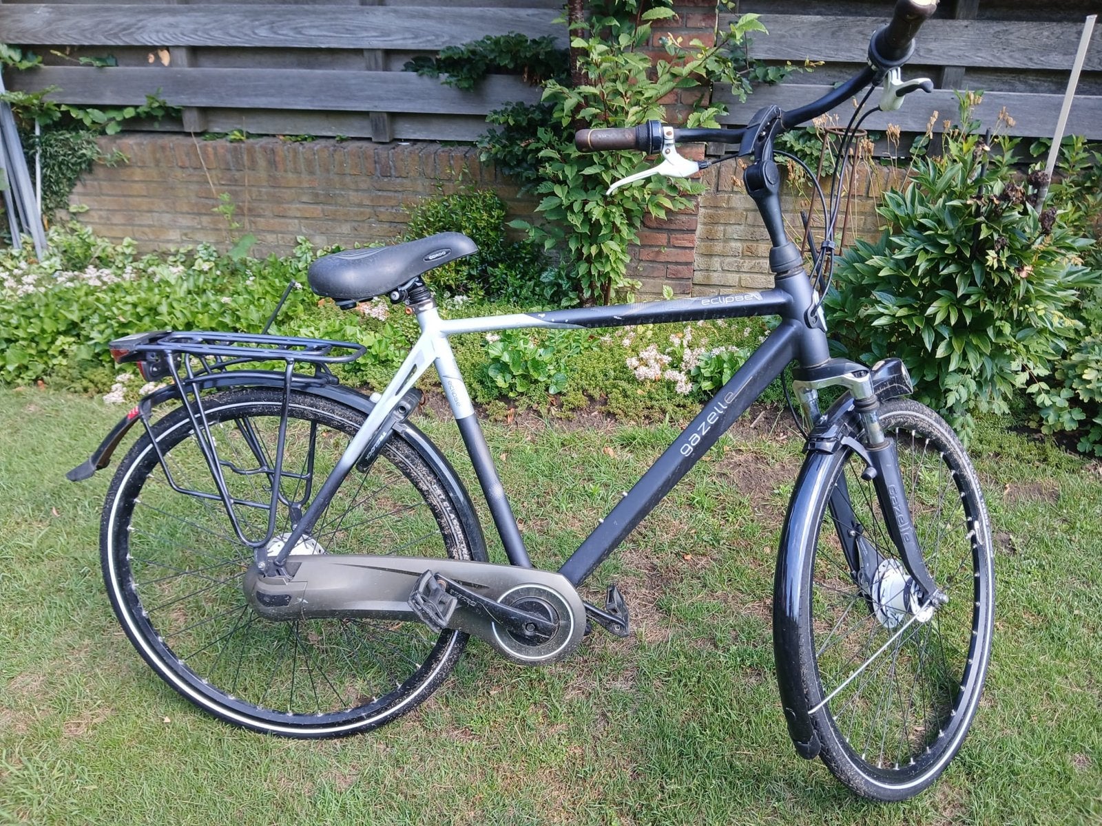 Gazelle C7 28 inch fiets met 8 versnellingen, Ophalen, 53 tot 56 cm, Velgrem, Versnellingen